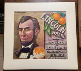 Reproduction Lincoln Brand Sunkist Advertisement