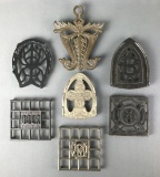 Group of 7 : Antique Cast Iron Trivets for Sad Irons