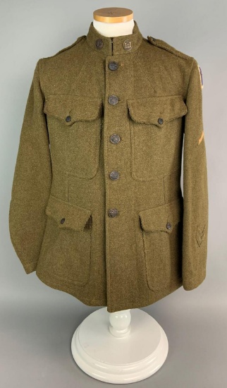 WW1 Us 33rd Engineer Late War Unlisted Tunic