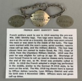 Group of 3 WW1 French Dogtags