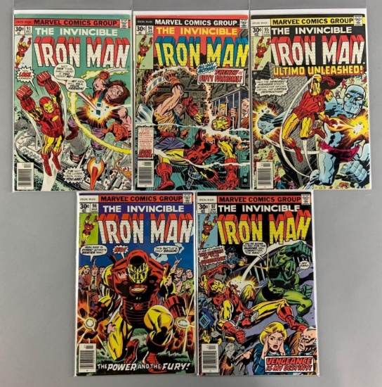 Group of 5 Marvel Comics The Invincible Iron Man Comic Books