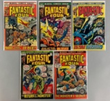 Group of 5 Marvel Comics The Fantastic Four Comic Books