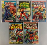 Group of 5 Marvel Comics Captain Marvel Comic Books