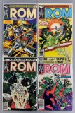 Group of 4 Marvel Comics Rom Spaceknight Comic Books