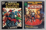 Group of 2 Marvel Preview and Graphic Novel Oversize Comic Books
