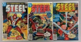 Group of 3 DC Comics Steel The Indestructible Man Comic Books
