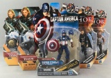 Group of 6 Marvel Action Figures-Captain America The First Avenger and Thor The Mighty Avenger