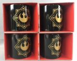 Group of 4 Disney Star Wars Ceramic Mugs in Original Packaging