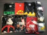 Group of 10 T-shirts including Deadpool, Batman