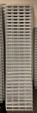 Group of 26 white grid wall panels