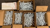 Six boxes of 10 inch grid wall white hooks