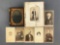 8 piece group antique photo album and loose photos