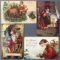 Postcards-Christmas, Santas