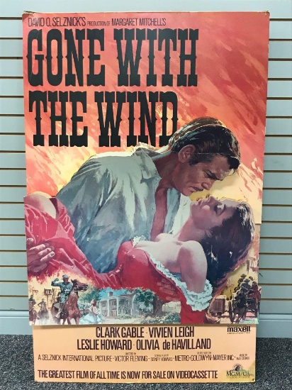 Gone With the Wind Videocassette Advertising Cardboard Stand-Up