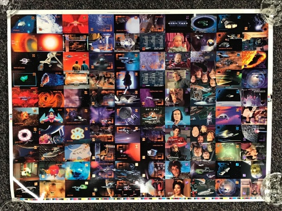 Uncut Star Trek Trading Cards Sheet