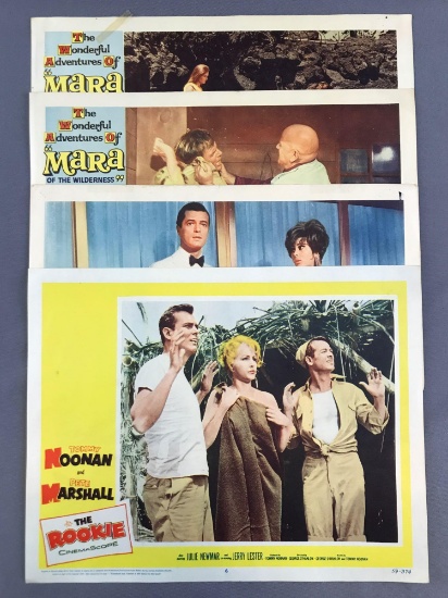 Group of 4 vintage 1950s and 1960s Movie Advertising Posters