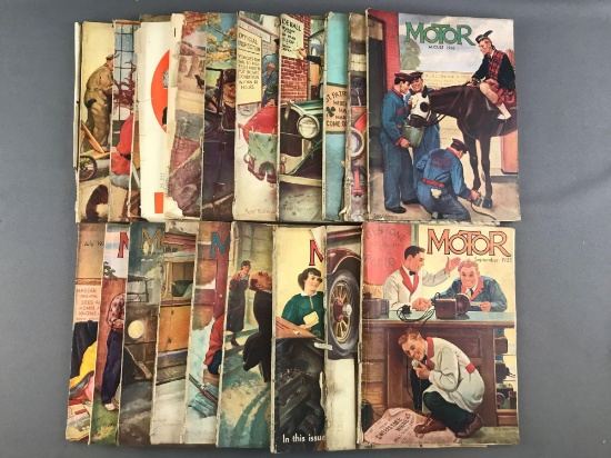 Group of 20 Vintage (1932-1939) Auto Magazines-