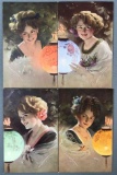 Postcards-Women/paper lanterns Kno