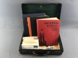 Vintage Briefcase containing 100+ pieces Stamp Albums and Postmarked Envelopes