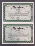 Vintage 1947 Tucker Corporation Stock Certificates