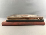 Group of 3 antique photo portfolios and German Language Book