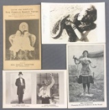 Group of 12 postcards-Circus, sideshow, oddities