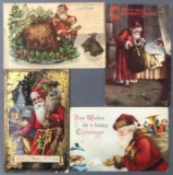 Postcards-Christmas, Santas