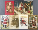 Postcards-Christmas, Santas