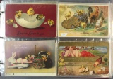 Postcards-Binder-Easter, assorted greetings, lovers, and more