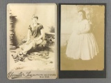 Group of 2 antique photographs-circus/side show personalities