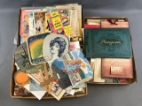 Large group of 150+ assorted antique and vintage ephemera-books, photos, postcards, and more