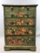 Antique Miniature Hand Painted Chest of Drawers