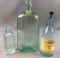 Group of 3 : Antique Glass Bottles