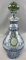 Antique (c. 1890) Clear Glass Decanter w/ Blue and Green 