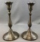 Antique Plated Copper/Brass Weighted Candlesticks