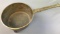 Antique (c. 1750s) Heavy Bell Brass Footed Pan w/ Handle