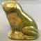 Vintage (c. 1939) Yellow Ware Frog Bank