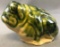 Antique Yellow Ware Frog Bank