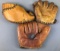 Group of 3 : Vintage Baseball Gloves