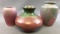 Group of 3 : Vintage Muncie Pottery Vases