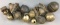 Group of 12 :Antique Brass Sleigh Bells