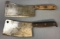 Lot of 2 : Antique Meat Cleavers
