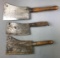 Group of 3 : Antique Meat Cleavers
