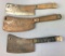 Group of 3 : Antique Meat Cleavers