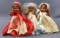 Group of 3 : Vintage Bisque Storybook Dolls