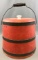 Antique Red Firkin/Sugar Bucket