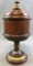 Antique (c.1890s) Treenware : Turned Lidded Pedestal Container