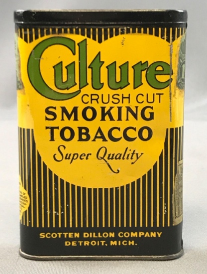 Vintage "Crush Cut" Vertical Tobacco Tin