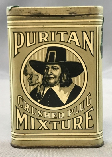 Vintage "Puritan Crushed Plug Mixture" Vertical Tobacco Tin