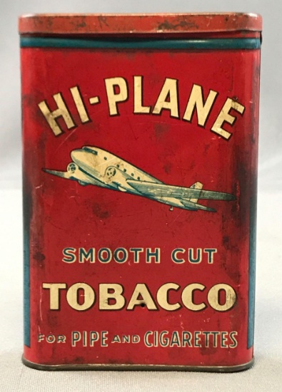 Vintage "Hi-Plane Smooth Cut" Vertical Tobacco Tin